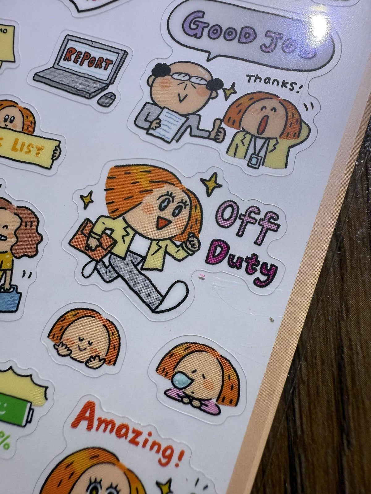 Working Diary Office Life Sticker Sheet | RIN! Studio