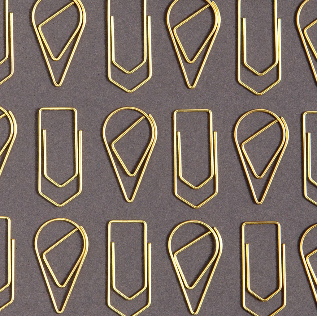 Keep It Together Teardrop Gold Paper Clips | Studio Calico