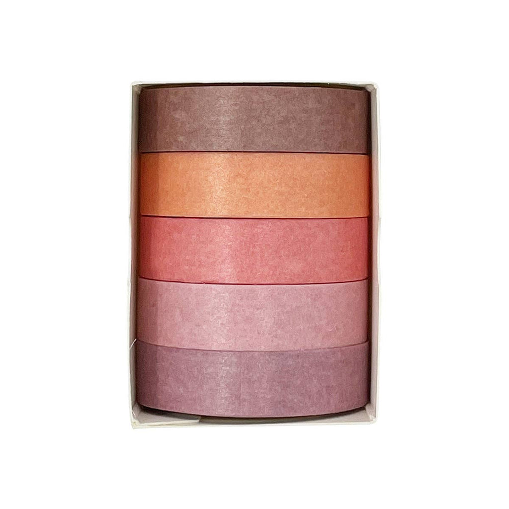 Wrapables Solid Color Washi Tape (Set of 5): Rainbow