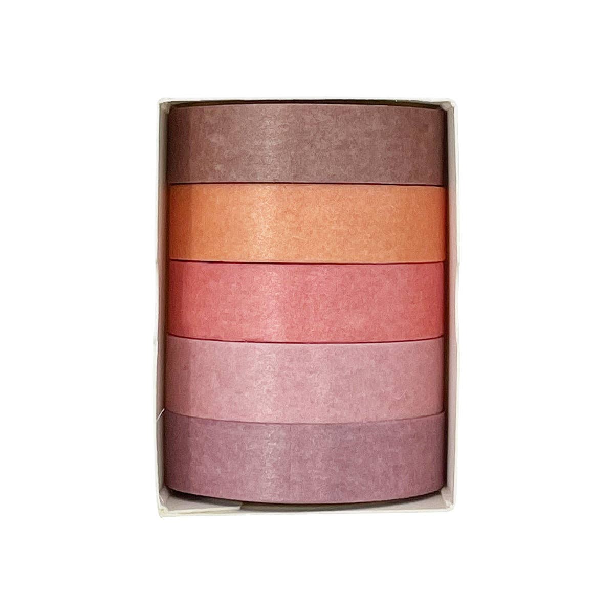 Wrapables Solid Color Washi Tape (Set of 5): Rainbow