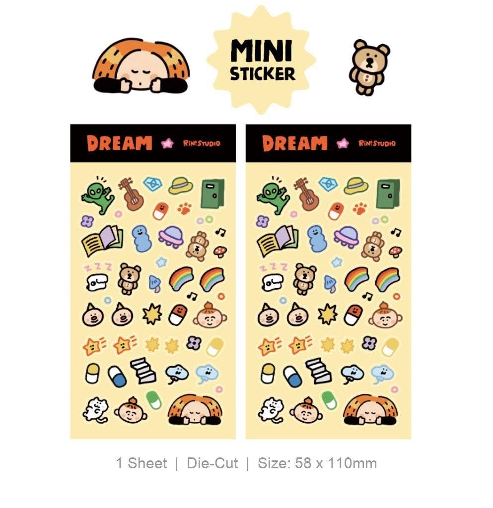 Mini Stickers - Coffee/Flower/Aloha/Halloween/Social Media/Dream/Childhood - RiN! Studio: Aloha