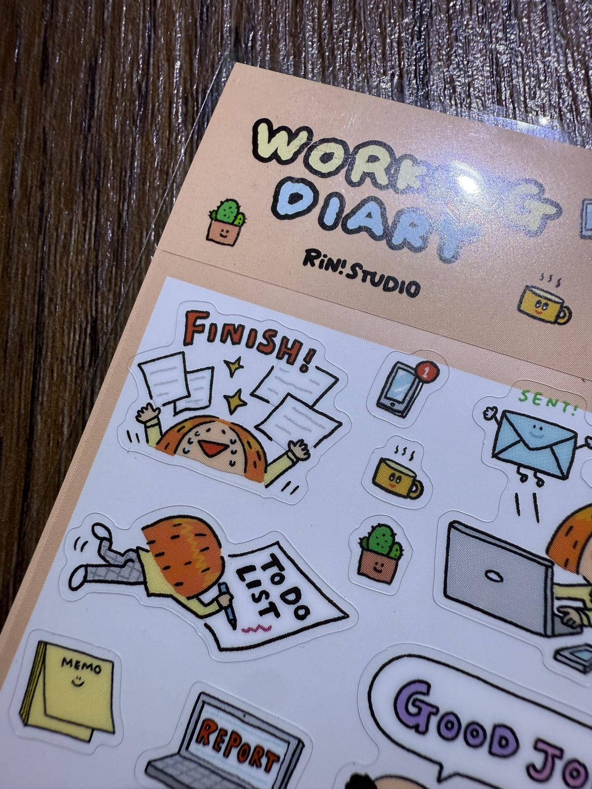 Working Diary Office Life Sticker Sheet | RIN! Studio