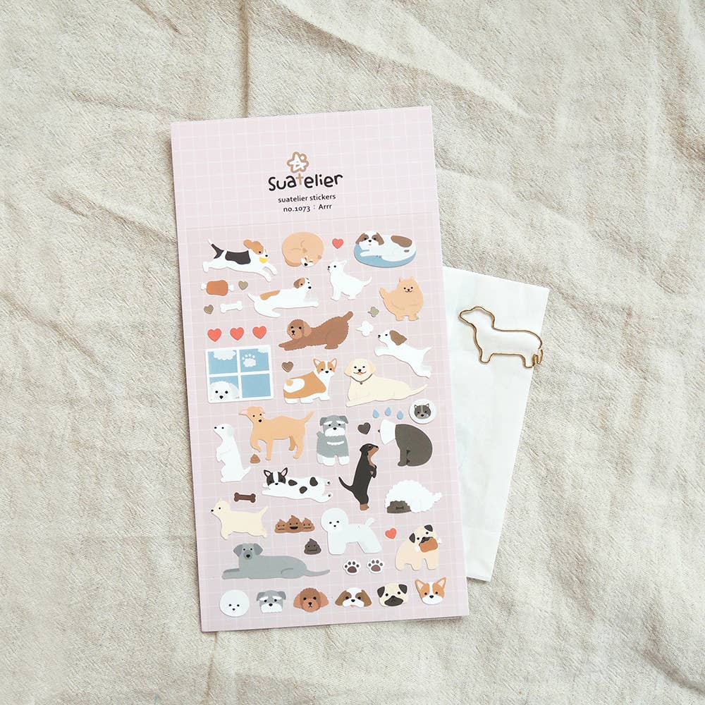 Paws, Play & Puppy Problems Dog Stickers | Suatelier Daily Deco