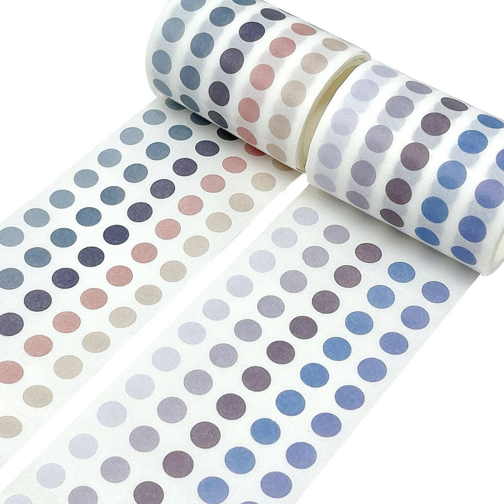 Wrapables Colorful Dots Washi Tape Set - Mauve & Pink