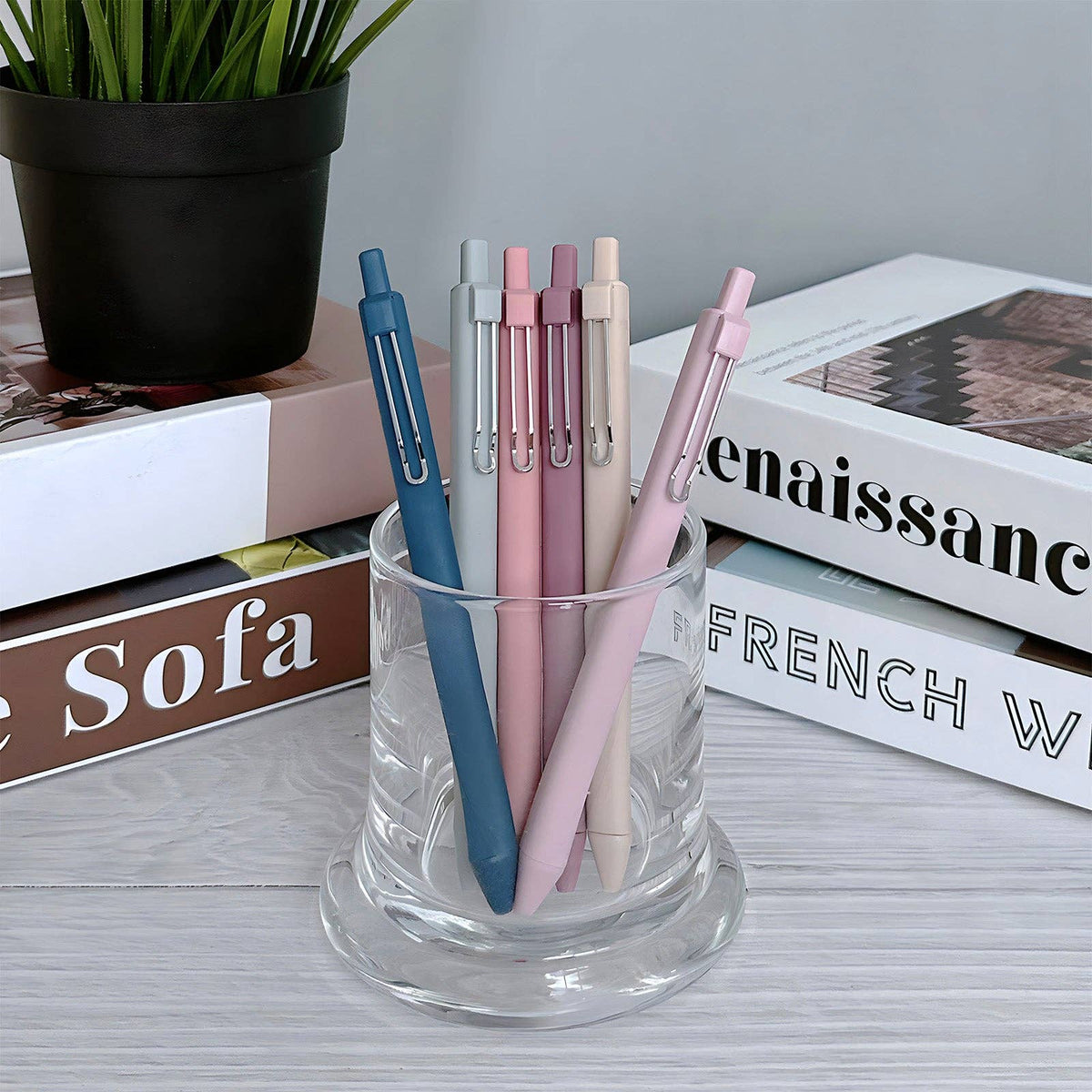 Wrapables Retractable Black Ink Gel Pens, 0.5mm Fine Point