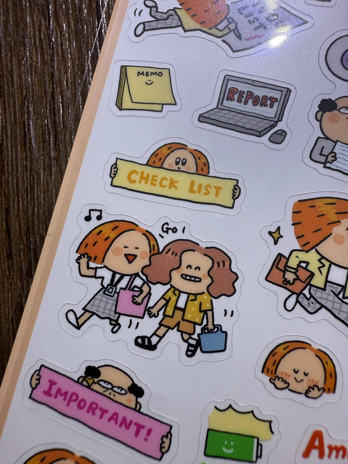 Working Diary Office Life Sticker Sheet | RIN! Studio