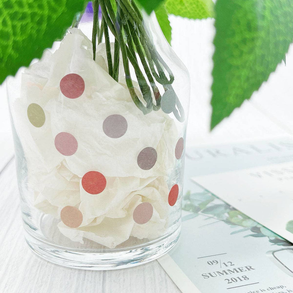 Wrapables Colorful Dots Washi Tape Set - Mauve & Pink