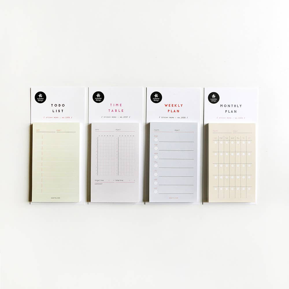 Suatelier Monthly Plan Sticky Memo – No. 1939