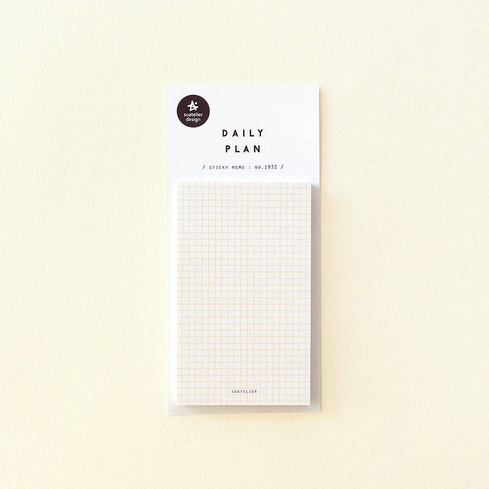 Suatelier Daily Plan Grid Sticky Memo – No. 1932